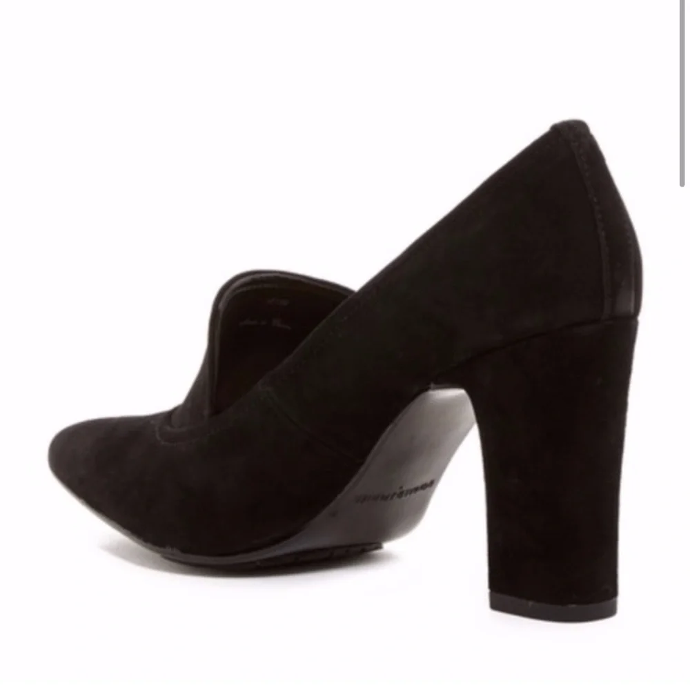 Donald J. Pliner Black Suede Block Heel Pumps - Picture 2 of 11